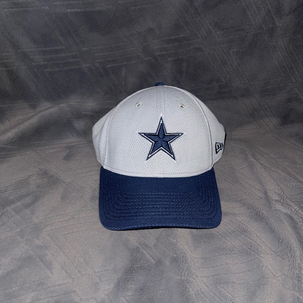 Dallas Cowboys Baseball Cap Hat New Era NFL Hook &Loop Gray Blue